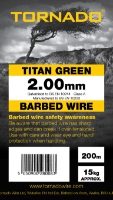 Barbed Wire Titan 2.0mm Green High Tensile 200m