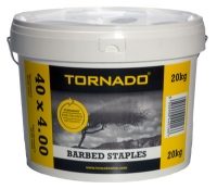 Barbed Fence Staples 40 x 4mm x 20kg Bucket (132 per kg)