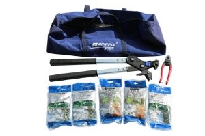Gripple Fence Repair Kit 50 x Med Gripples 50 x T Clips 10 x Barbed Wire Gripples 1 x Release Tool