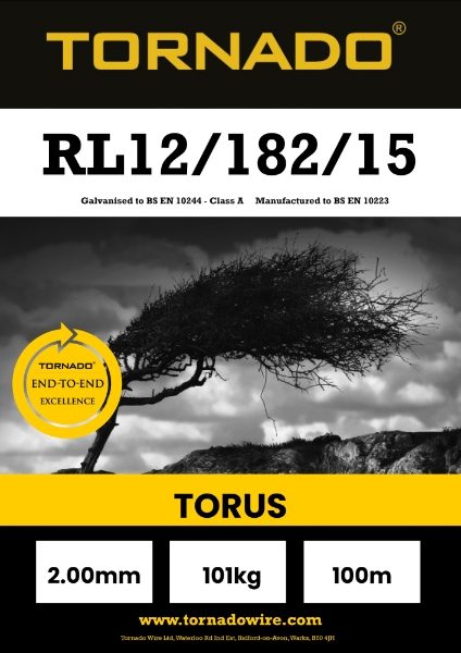 Torus Stiff Stay RL12/182/15 Light High Tensile Livestock 100m