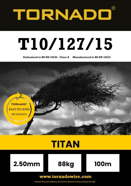 Titan Stiff Stay T10/127/15 High Tensile Livestock 100m