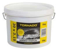 Barbed Fence Staples 30 x 3.15mm x 5kg Bucket (272 per kg)