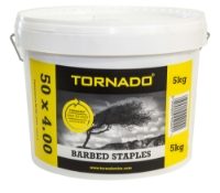 Barbed Fence Staples 50 x 4mm x 5kg Bucket (72 per kg)