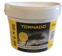 Barbed Fence Staples Extra Wide 50 x 4mm x 20kg Bucket (72 per kg)