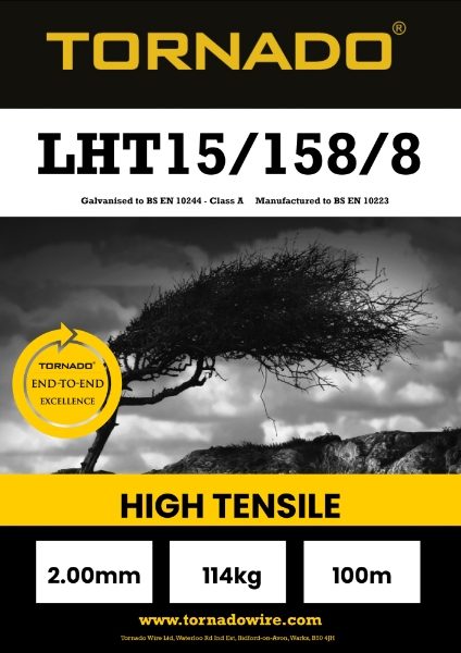 Hinge Joint LHT15/158/8 Light High Tensile Poultry 100m