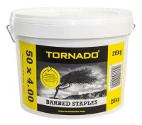 Barbed Fence Staples 50 x 4mm x 20kg Bucket (72 per kg)